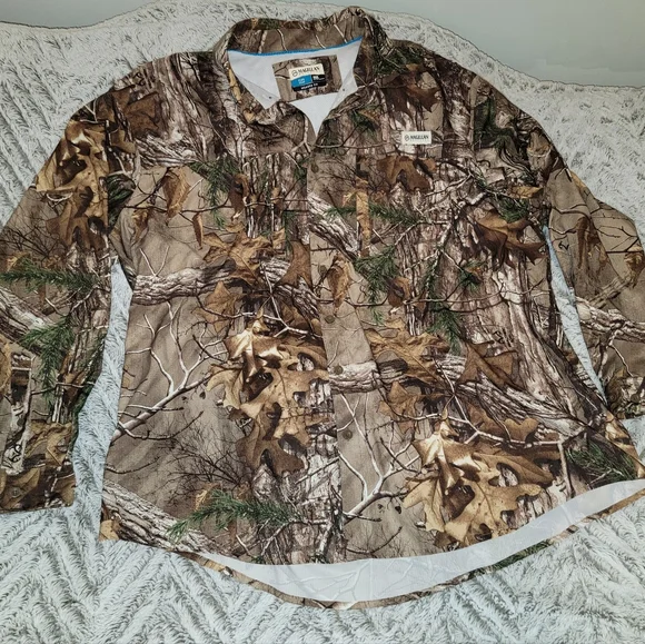 Magellan Men's Size 2XL Vented Fish Gear Camo Shirt